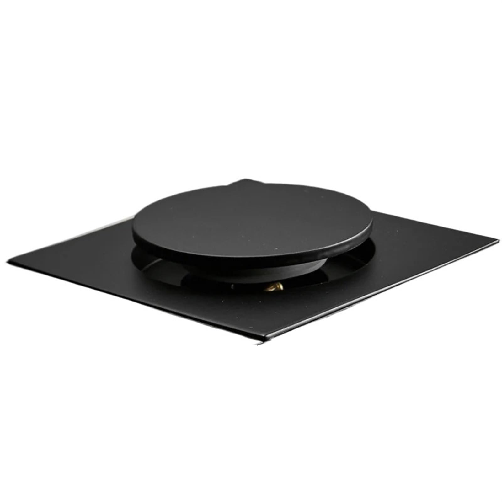 Drain de sol pop-up en laiton chromé 10x10cm noir mat pour douche