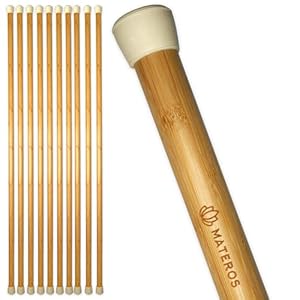 Materos Yoga Stick- 5ft Bamboo Mobility Stick- Premium Yoga Dowel- Physical Therapy Aide, Posture Corrector, Balance Support Stick, Stretching/Flexibility/Exercise Stick