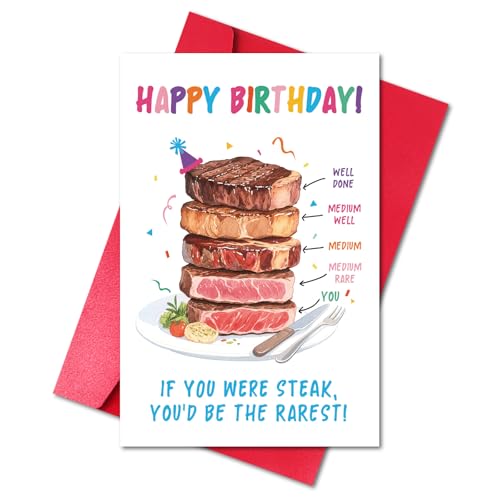 Funny Steak Birthday Card