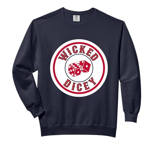 Wicked Dicey Baseball Logo Style Comfort Colors Adult Sweatshirt