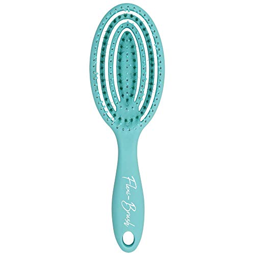 Movement of Hair Flexi-Brush - Alternating Nylon and Boar Flutes with Ceramic Tips - Smooths and Polishes
