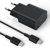USB C 25W Schnellladekabel für Samsung, USB-C Ladegerät mit Typ-C Kabel ladegerät Kompatibel mit Samsung Galaxy S24/S23/S22 Plus/S22 Ultra/S21 FE 5G/S21 Plus/S20 FE/Note 20 Ultra/A53/A52/A72