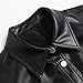 CXMNJ Women's Black Faux Leather Trench Coat Long Sleeve Motorcycle Button Biker Overcoat With Belt PU Shirt Lapel Dress
