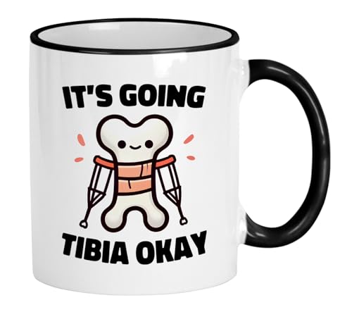 Casitika Get Well Mug for Knee/Leg Surgery, 11 oz