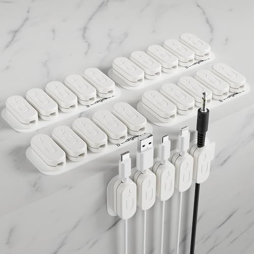 Soporte magnético para cables que evita caídas y enredos en el escritorio de trabajo
