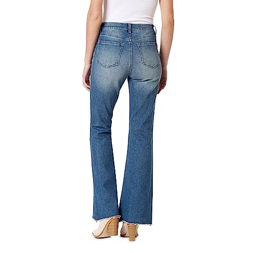 WallFlower Women's Fearless Curvy Super Flare High Rise Insta Vintage Juniors Jeans2