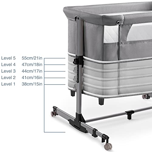 Baby Crib,3 in 1 Baby Bedside Crib Bedside Sleeper Adjustable