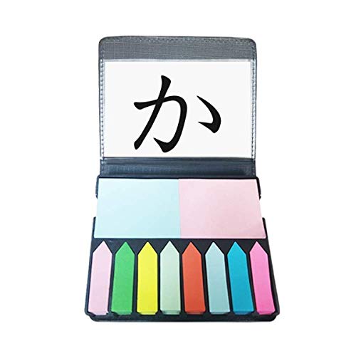 Personnage japonais Hiragana KA bloc note mémo et marque page de lecture