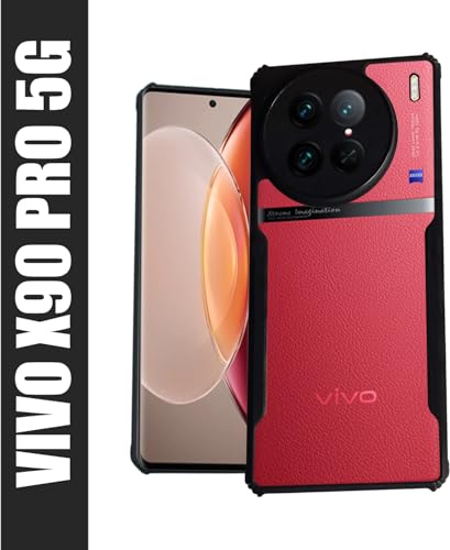 Image of AIBEX Crystal Clear Back Cover Case for Vivo X90 Pro 5G | 360 Degree Protection | Shock Proof Design | Transparent Back Cover Case (PC & TPU, Black Bumper)