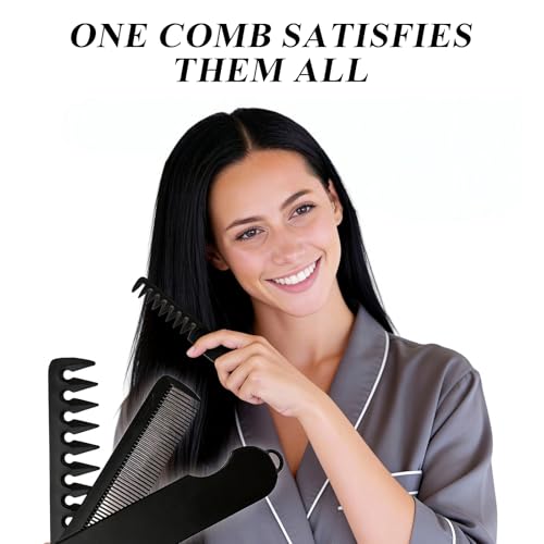 Set de 3 peines texturizadores para cabello negro miniatura 6