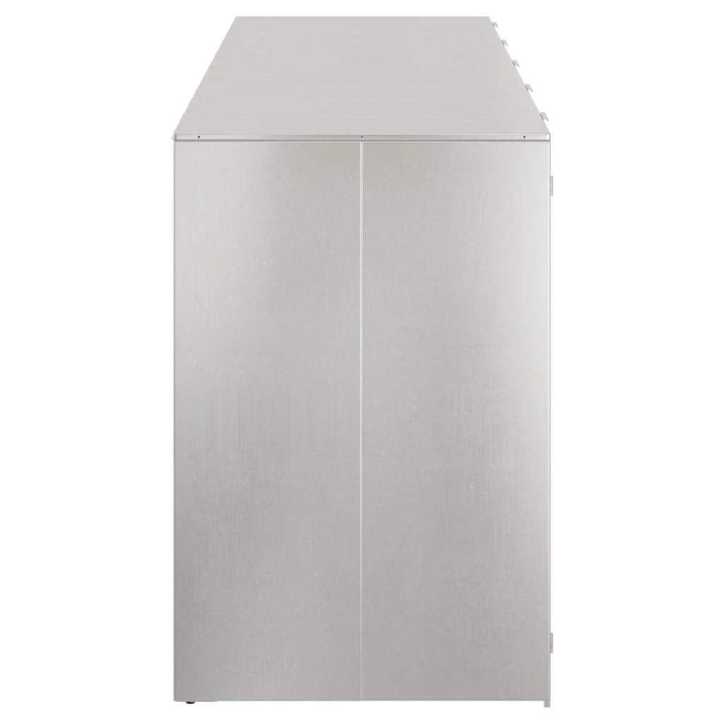 Genérico Almacenamiento de Cubos Wheelie para 3 Cubos Plateado,Productos del hogar,Accesorios para contenedores de residuos,Soportes para contenedores de residuos-3394791