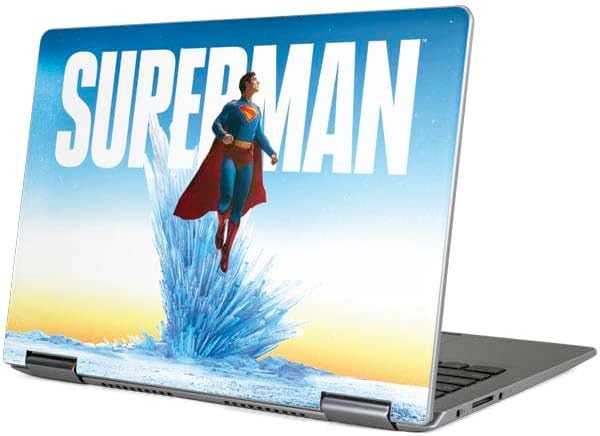 Skinit Decal Laptop Skin Compatible with Yoga 710 14in - Officially Licensed DC Comics Superman Comic Pattern Logo in Red Design