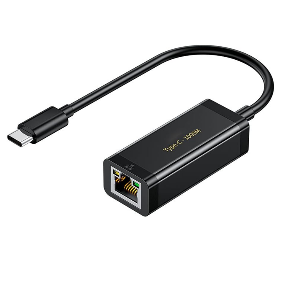 Adattatore Type-C A Gigabit Ethernet Scheda di Rete USB-C 1000Mbps Scheda di Rete Type-C A RJ45 LAN per Notebook Driver-Free