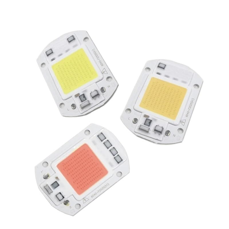 10pcs Plant Grow Light LED 220V 50W Warm White 3200K Driverless COB LED Chips Light For Garden