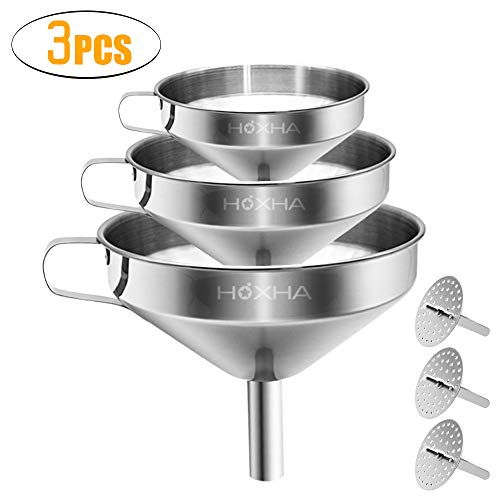 Stainless Steel Kitchen Funnel with Removable Strainer/Filter for Essential/Cooking Oils, Food Grade 3