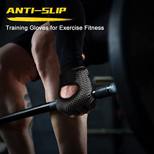 Workout Gloves, Breathable Exercise Gloves With Microfiber Fabric, No-Slip Fitness Gloves With Silicone Padded Palm Protection For Men&Women, For Sports, Weightlifting, Cycling #TOP4