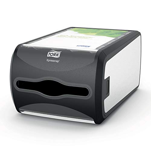 Tork 6435000 Xpressnap Counter Napkin Dispenser, 5.7" Height x 7.5" Width x 12.1" Depth, Stainless Finish (Case of 1 Dispenser) for use with Tork 908EX, DX906E, DX900, DX990 or 13680