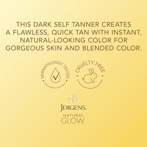 Image of Jergens Natural Glow Instant Sun Body Mousse, Self Tanner for Ultra Deep Bronze Tan, Sunless Tanning Body Bronzer, Natural Looking Fake Tan, 6 Oz