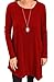 iGENJUN Fall Dresses for Women 2022 Long Sleeve Sweater Dress for Women 2022 Button Side Pullover Sweater Womens Winter Sweatshirt for Women Outfits Church Dresses,M,Red