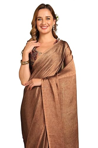 Image of MIRCHI FASHION Women Saree | Chiffon Batik Printed Breathable Regular Use Sari with Blouse