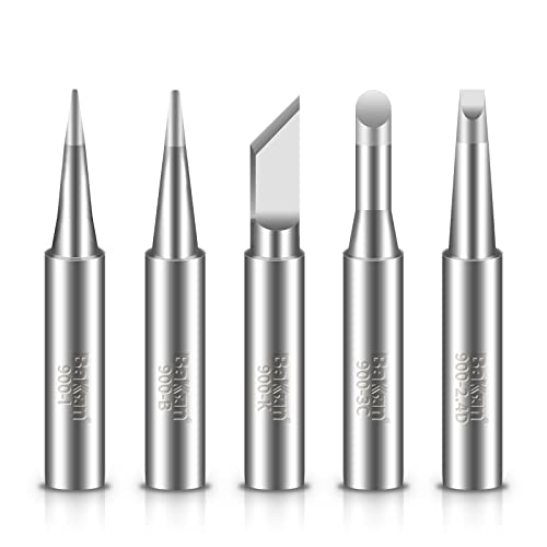 Image of BAKON 5PCS 900M Soldering Iron Tips,Lead-Free Durable Long Lifespan Soldering Tips Compatible with BK969S Soldering Station
