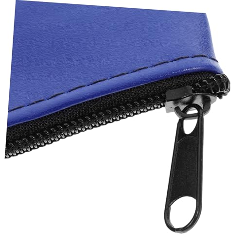 2Pcs Utility Zipper Wallet with Window for Organizing Cash Checks Coins PU Leather Money Pouch for and Documents Deposit Bag with Blank Card Holder3