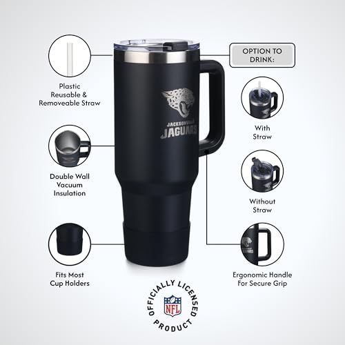 Image of The Memory Company Officially Licensed NFL - Jacksonville Jaguars 46oz Game Day Tumbler with Laser Engraved Team Logo