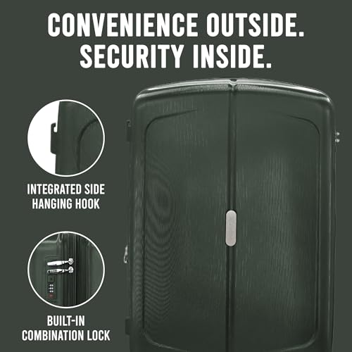 Image of IZOD Mateo 3 Piece Expandable Hardside Luggage Set, Forest