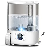加湿器 大容量 5L【2025年新モデル・3重除菌】ハイブリッド式「超音波式 & 加熱式」上から給水 最大65時間連続稼働 静音 アロマ対応 卓上 加湿器 小型 リモコン付き 12時間切タイマー 睡眠モード 三段階噴霧量 空焚き防止 お手入れ簡単 省エネ ~32畳対応 LEDライト オフィス/寝室/子供部屋/花粉症対策 PSE認証済み