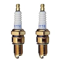 Zündkerze,Motor Zündkerze,F7TC Zündkerze,Rasenmäher Zündkerze,Zündkerzenzubehör,Zündkerzen Ersatz,Metall Zündkerzen,Motorrad Zündkerze,für Rasenmäher,Traktoren 2 Stück Golden Tokaneit
