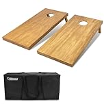 GoSports 4 ft x 2 ft Regulation Size Wooden Cornhole Boards Set - Includes Carrying Case - Full Regulation Size Bean Bag Toss Boards