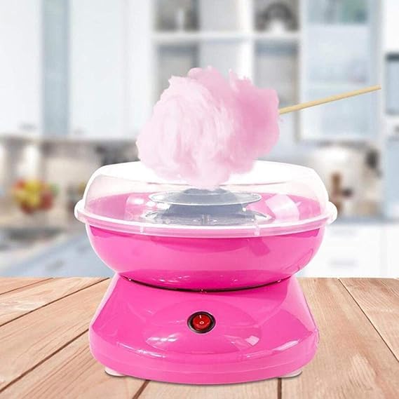 SQUADO Macchina per Zucchero Filato Elettrica Mini – Cotton Candy Machine Retro per Bambini e Famiglia, Facile da Usare, Ideale per Feste, Compleanni e Eventi