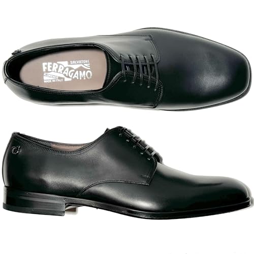 PERSHORE Leather Plain Toe Oxford Welted Black Dress Gancini (Salvatore3
