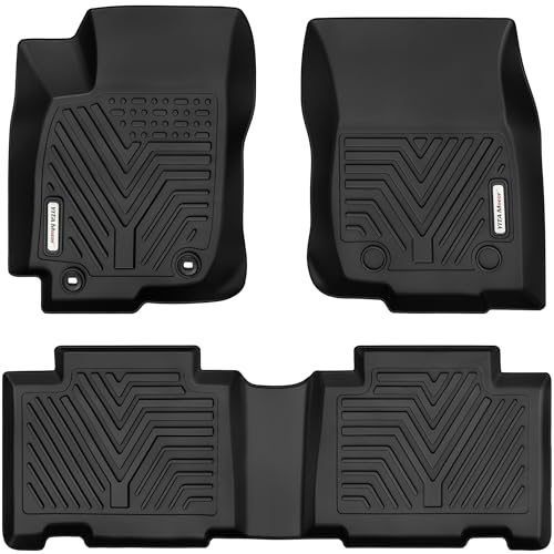 YITAMOTOR Floor Mats TPE-LITE Compatible with 2013-2018 Toyota RAV4 Standard Models (Nor for Hybrid or Prime),Custom Fit 1st & 2nd Row Floor Liners,All-Weather Protection Black 13-18 Toyota