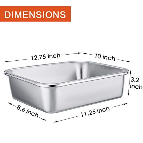 PP-CHEF-Lasagna-Pan-Rectangular-Cake-Pan-Roaster-Pasta-Baking-Cookie-Sheet-Pan-Stainless-Steel-127x10x32-Heavy-Duty-Durable-Oven-Dishwasher-Safe PP CHEF Lasagna Pan Rectangular Cake Pan Roaster Pasta Baking Cookie Sheet Pan Stainless Steel 127x10x32 Heavy Duty Durable Oven Dishwasher Safe