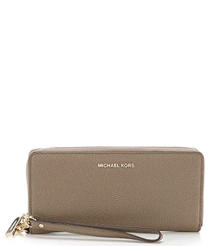 Image of MICHAEL Michael Kors Mercer Money Pieces Travel Continental Wallet Wristlet, Mushroom, Mushroom, L