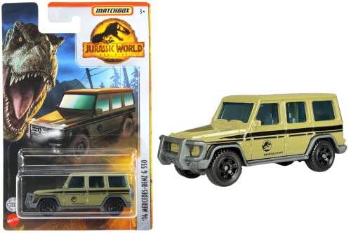 Matchbox Jurassic World Dominion FMW90 Diecast 1:64 Scale Vehicles - 2014 G 550 HBG98, Standard