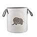 Produktbild Meccion Aufbewahrungskörbe, Baumwolle, rund, niedliches Tiermuster, faltbar, Wäschesack für Babyzimmer, Kleidung, Spielzeug, Schuhe Elefant