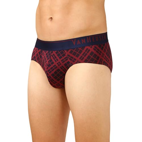 Image of Van Heusen Men Regular Fit 4 Way Stretch Body Defining Fit Allover Print Briefs - Available in Pack of 1 & 2