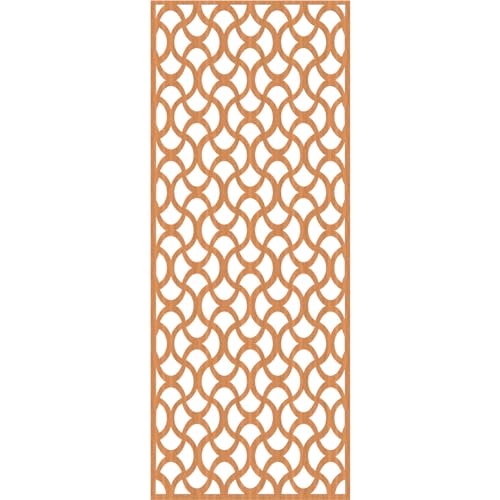 Image of 33 3 /8 inchW x 84 3 /8 inchH x 1 /4 inchT Resort Decorative Fretwork Wood Wall Panels, Cherry