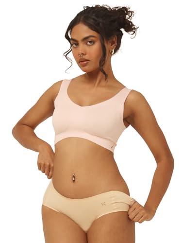 Image of Krvvy Breeze Hipster Underwear for Women | Seamless Mid Waist Panties with Super Stretchable Fabric | Odourless Ventilation | InvisiSoft Edges