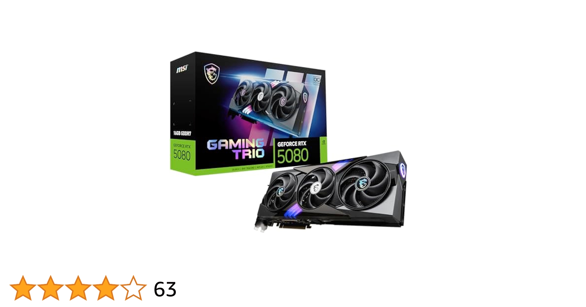 Amazon | MSI GeForce RTX 5080 16G GAMING TRIO OC