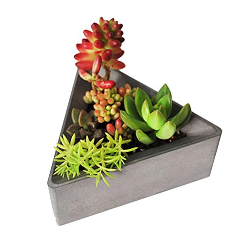 PROKTH Triangle DIY Garden Planter Silicone Molds Concrete Molds Flower Pot Candle Soap Bottle Multi Succulents Plants Cement Planter Mold Home Decorate