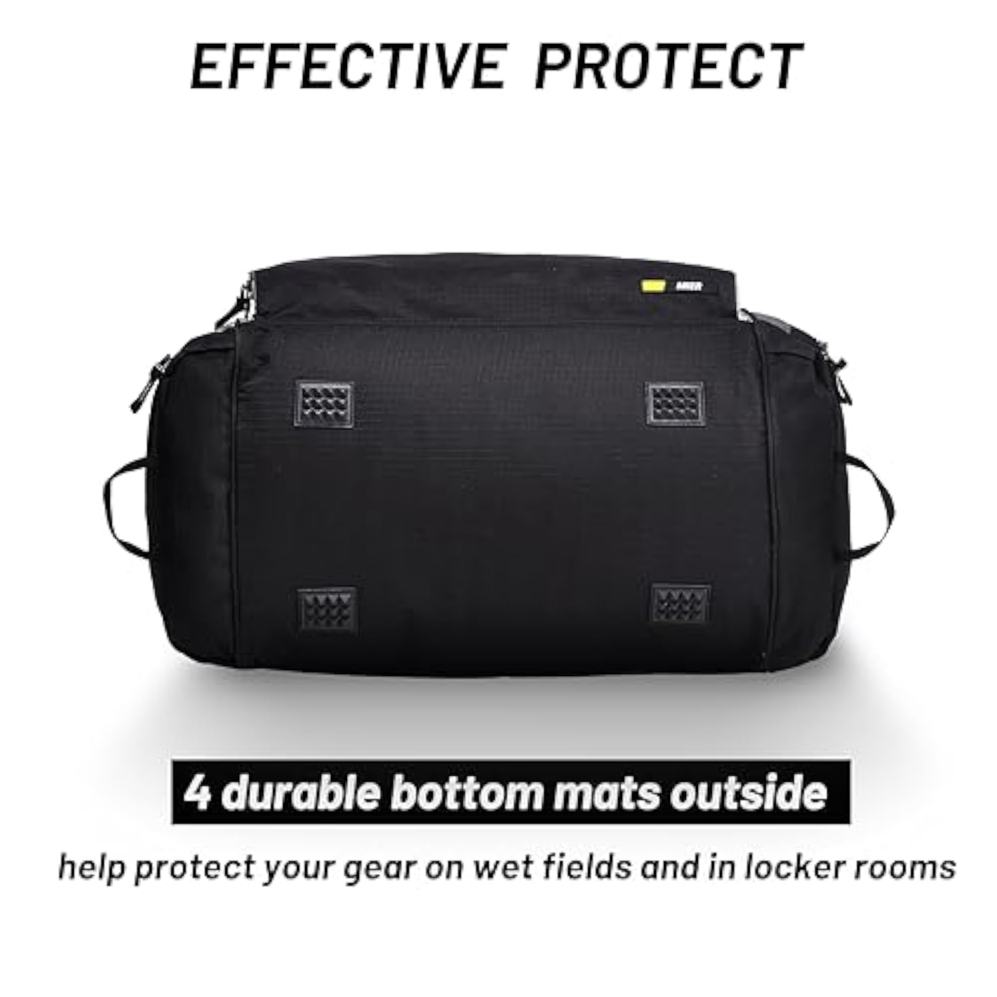 Large Duffel Bag Men's Gym Bag with Shoe Compartment 60L Black