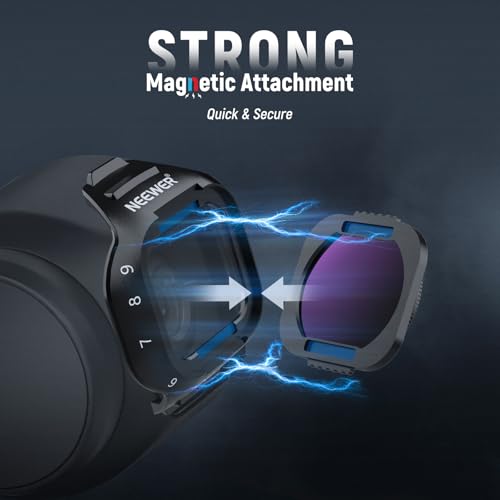 Image of NEEWER Variable ND Filter Compatible with DJI Mini 5 Pro Drone Camera, Snap On Adjustable Neutral Density (ND64-512, 6-9 Stops) Lens Filter Multicoated Optical Glass Aerial Photography Accessories