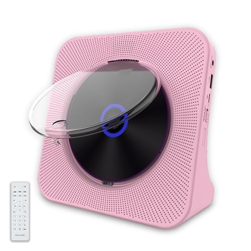 Lecteur CD de bureau rose nomade pour écouter votre musique à la maison