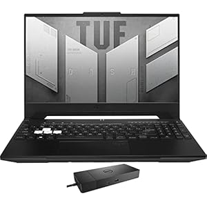 ASUS TUF Dash FX517ZR Gaming Laptop (Intel i7-12650H 10-Core, 64GB DDR5 4800MHz RAM, 2x8TB PCIe SSD RAID 0 (16TB), RTX 3070, 15.6″ 144Hz Full HD (1920×1080), Win 11 Pro) with WD19S 180W Dock
