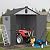YOPTO 6x8 FT Outdoor Storage Shed,Plastic Garden Cabinet with Waterproof Roof,Hinge Mechanism for Backyard,Patio,Lawn,Easy of Assembly,Black+Grey