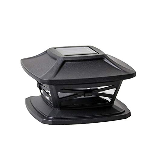 Excras Lampes solaires d'extérieur en métal blanc à LED étanche pour terrasse ou jardin, Plastique, Lumière blanche, 15.8*15.8*10cm