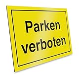 PRIMUS-PRINT – Parken Verboten Schild – 1er Set – Effektives Verbotsschild für Parkflächen – Hochwertiger Aluminium Verbund oder Hartschaum – 20x30 cm – Witterungsbeständig und UV-geschützt